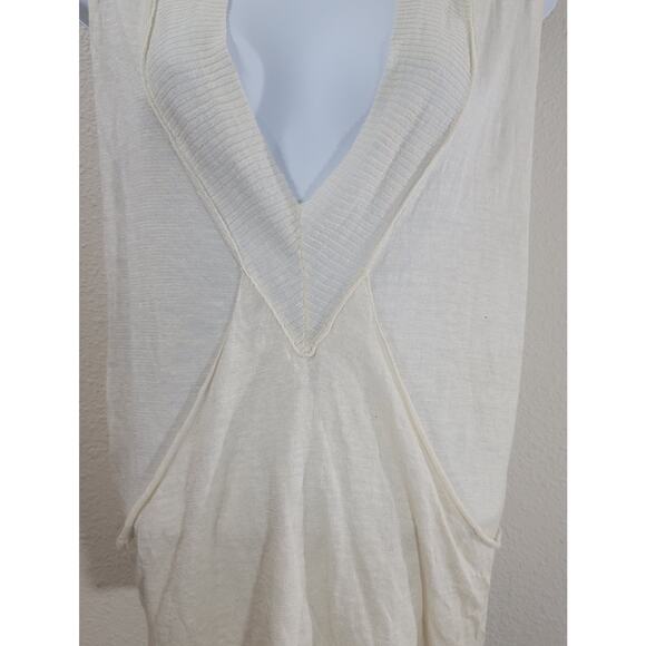 Banana Republic Heritage Cream Kangaroo Pouch Shirt XS Petite Drawstring Waist - Picture 5 of 5